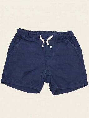 H&M Navy Blue Elastic Waist Shorts with White Drawstring